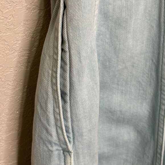 Madewell Dress Womens 2 Blue Denim Button Front Sleeveless Pockets Mini Utility - Picture 6 of 8